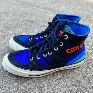 Converse 70 ERX260 Hi Black Blue Skate Shoes 166321C